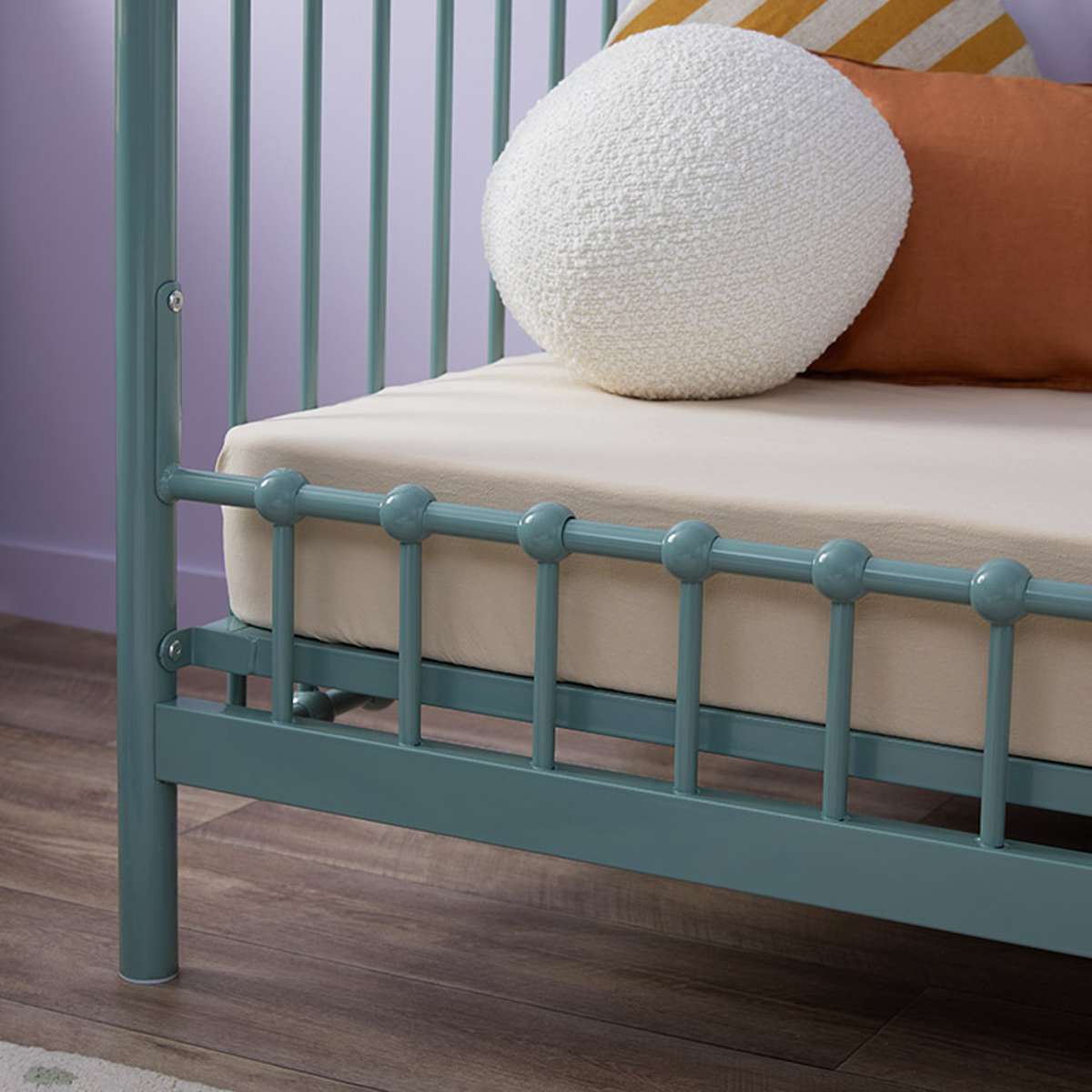 Sonata Cot Toddler Bed Conversion - Sage Green - Mocka New Zealand