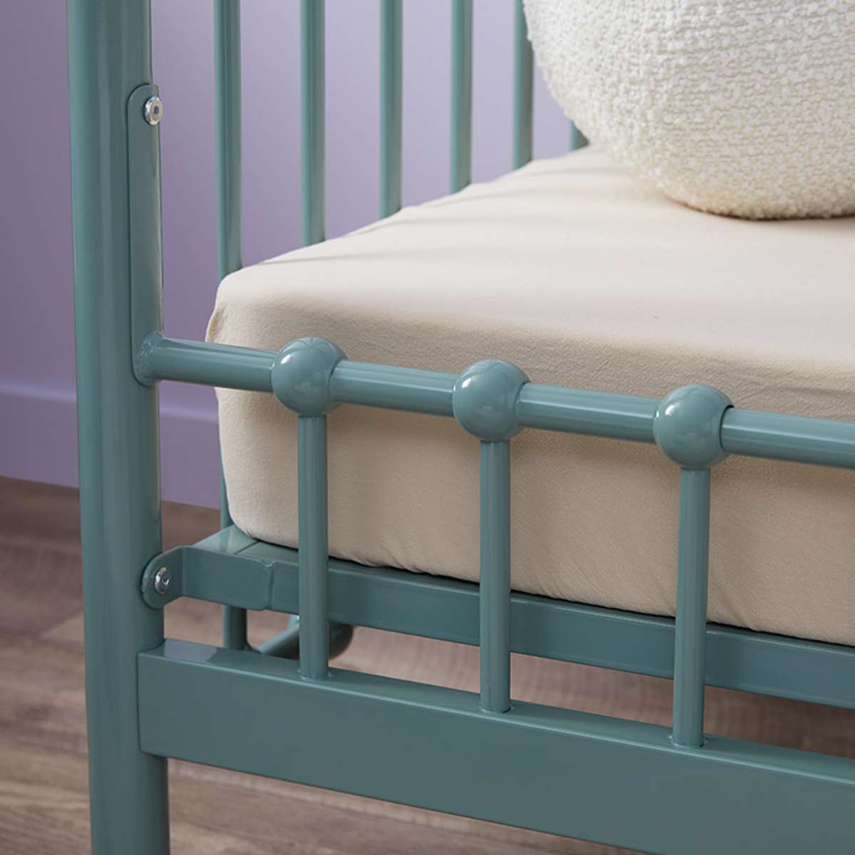 Sonata Cot Toddler Bed Conversion - Sage Green - Mocka New Zealand