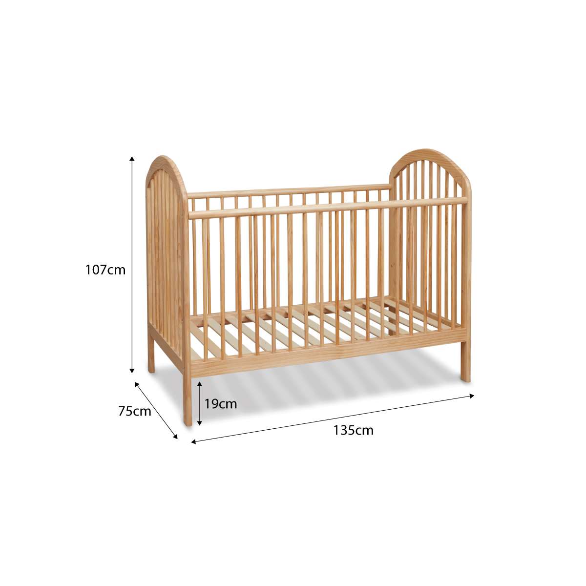 Archie Cot - Natural | Nursery Furniture | Mocka NZ