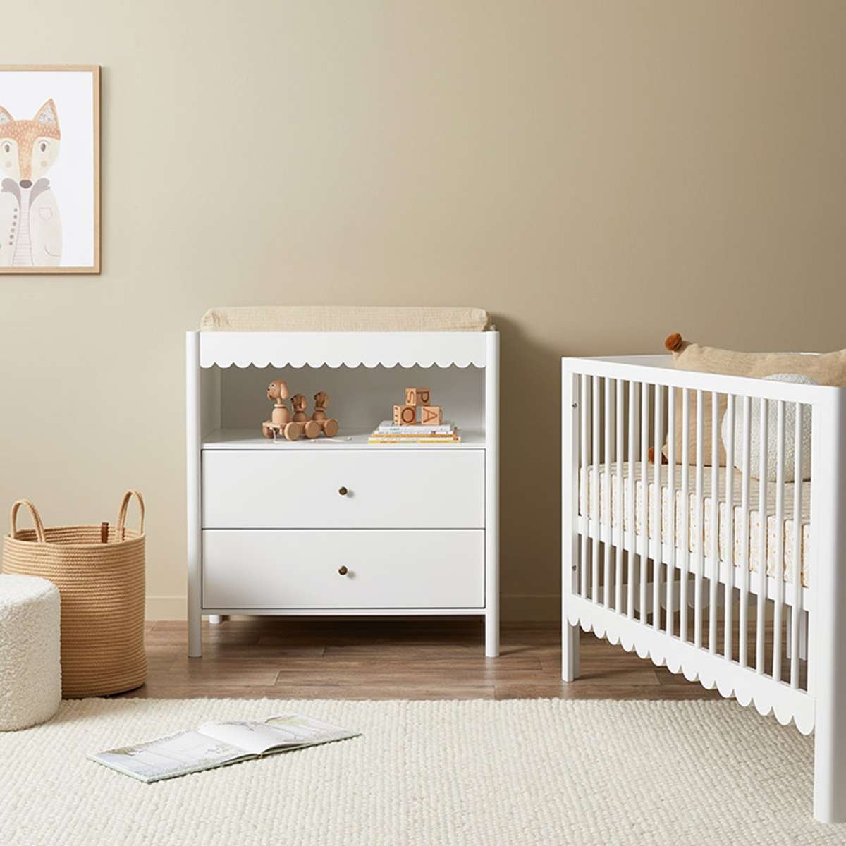 Maisie Scalloped Cot | Nursery Furniture | Mocka NZ