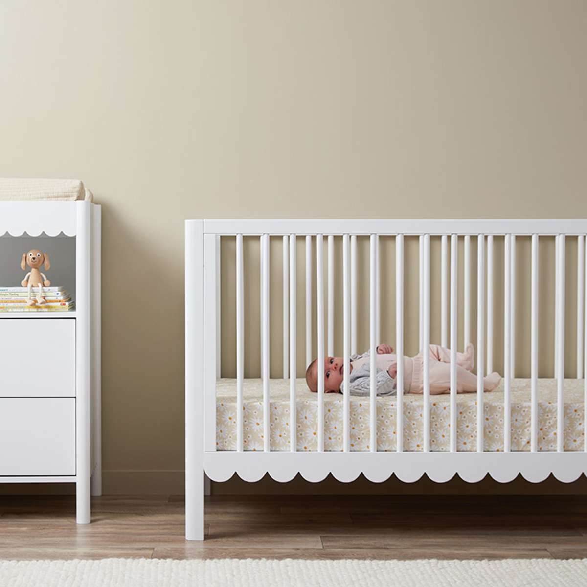 Maisie Scalloped Cot | Nursery Furniture | Mocka NZ