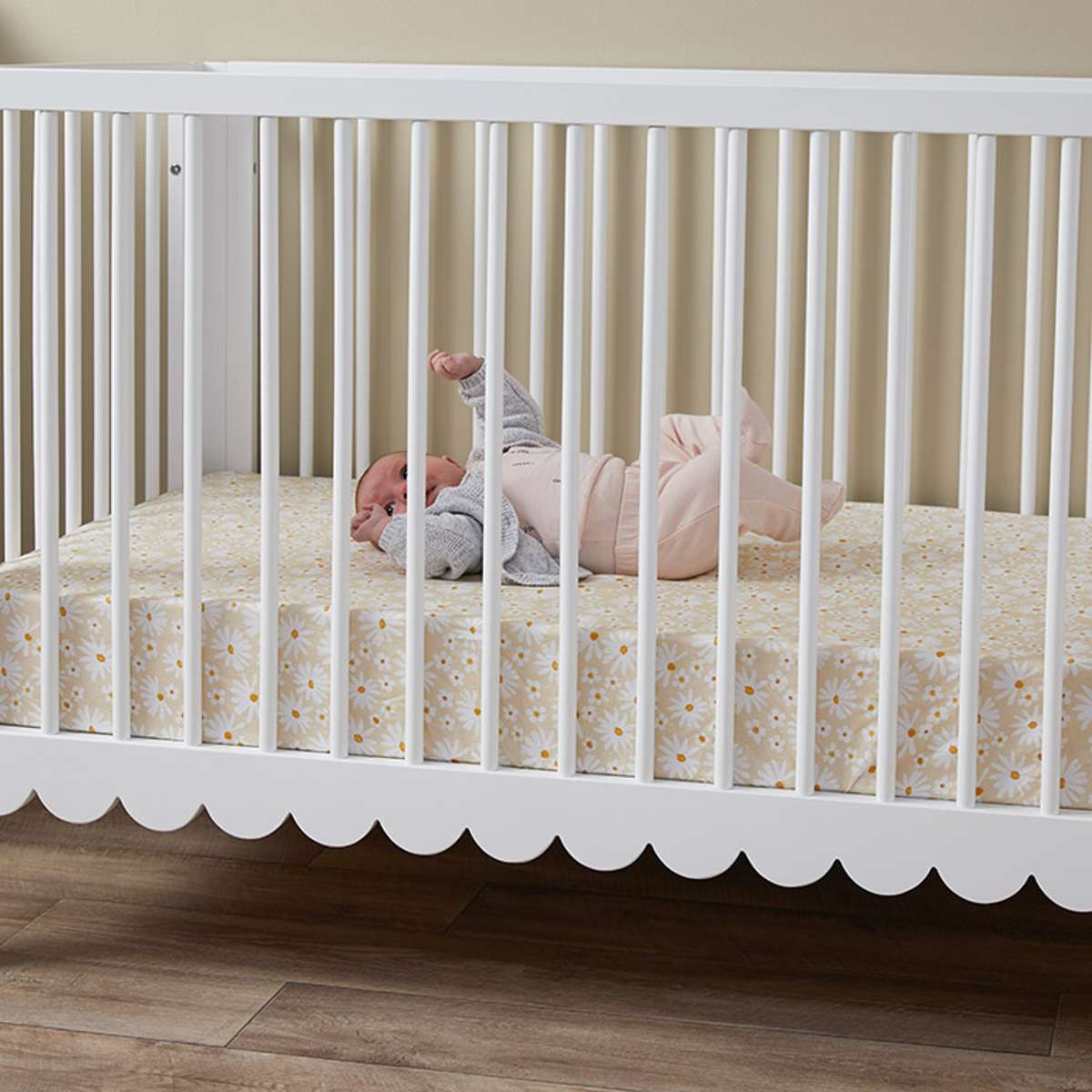 Maisie Scalloped Cot | Nursery Furniture | Mocka NZ