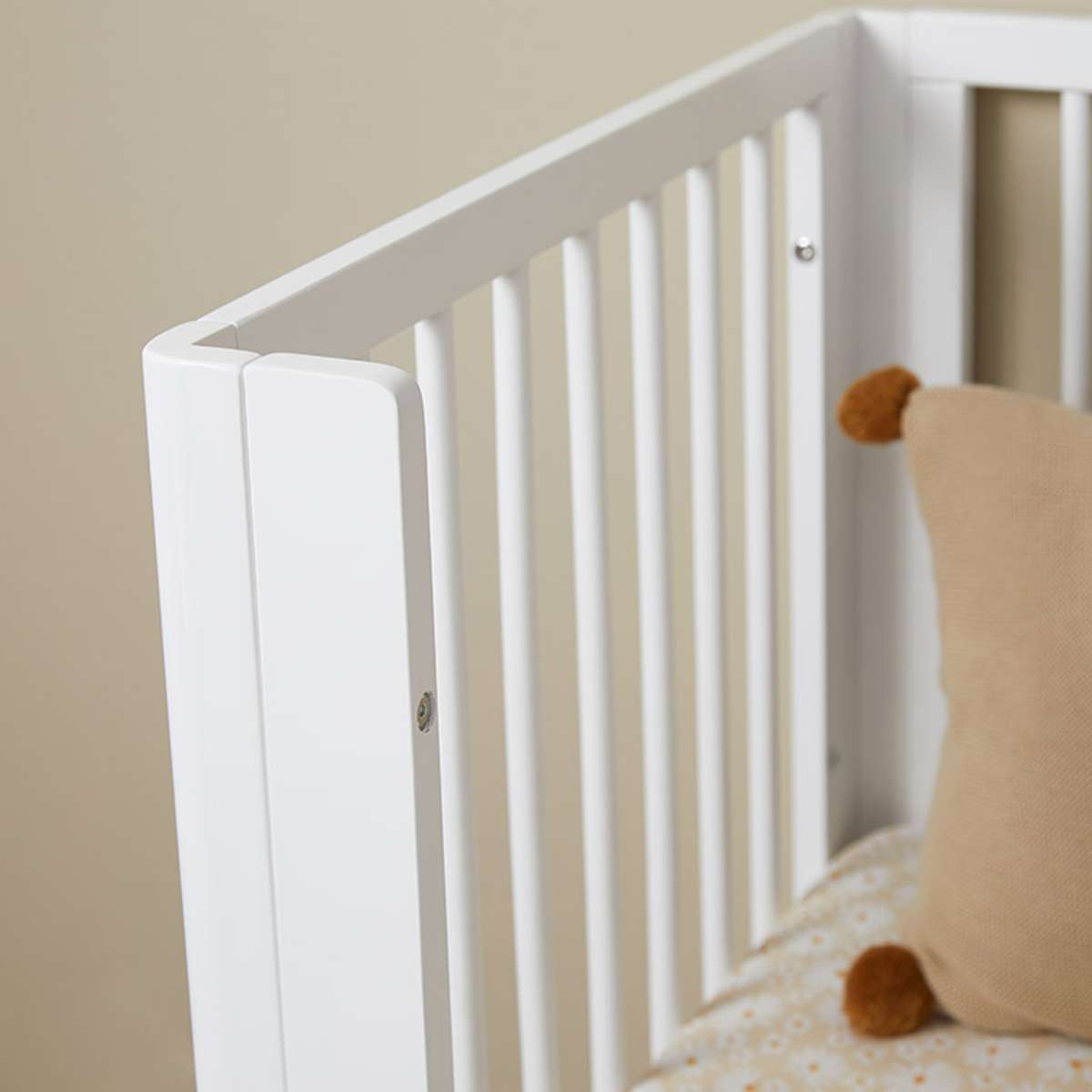 Maisie Cot Toddler Bed Half Frame - White - Mocka New Zealand