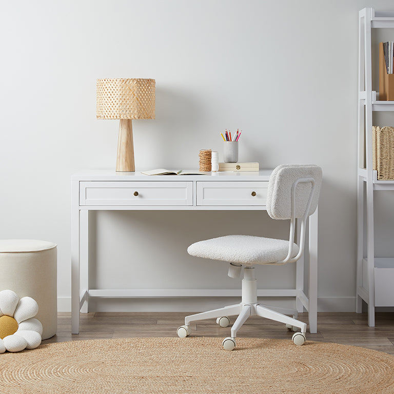 Cove Desk - White | Office Desk With Storage | Mocka