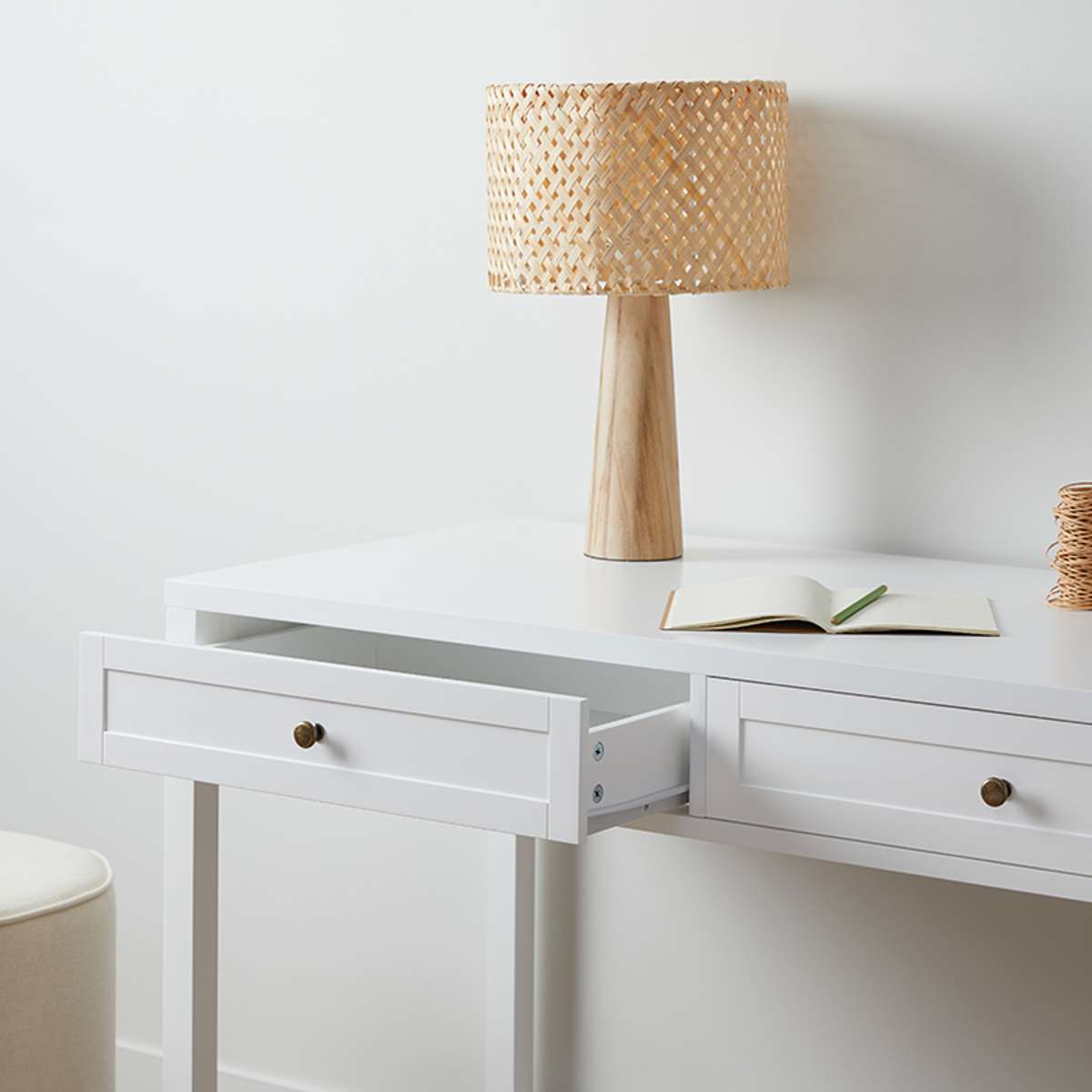 Cove Desk - White | Office Desk With Storage | Mocka