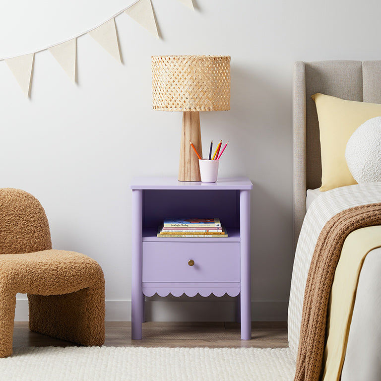 Maisie Scalloped Bedside Table | Shop Bedsides | Mocka