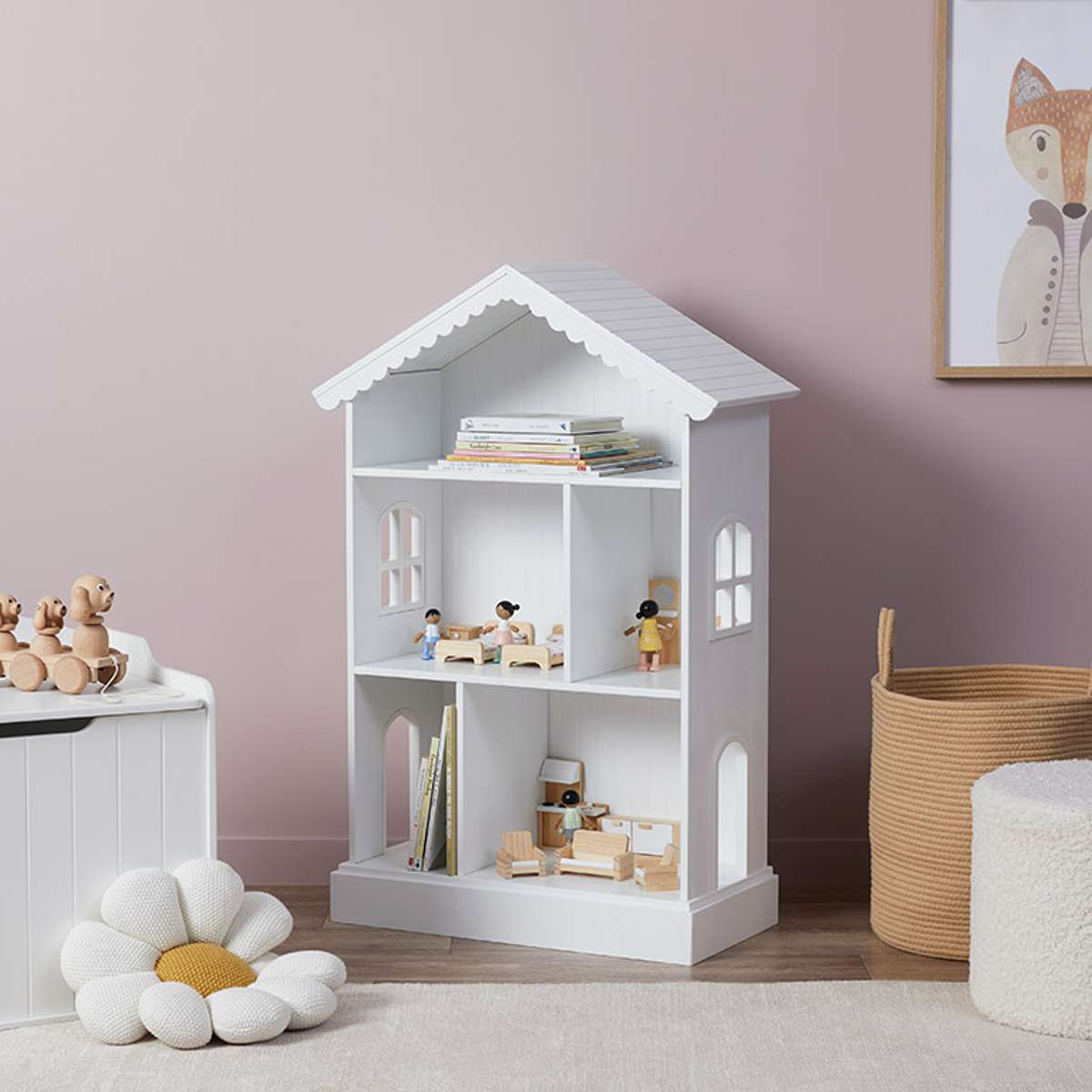 Scalloped Dollhouse Bookshelf - Mocka New Zealand