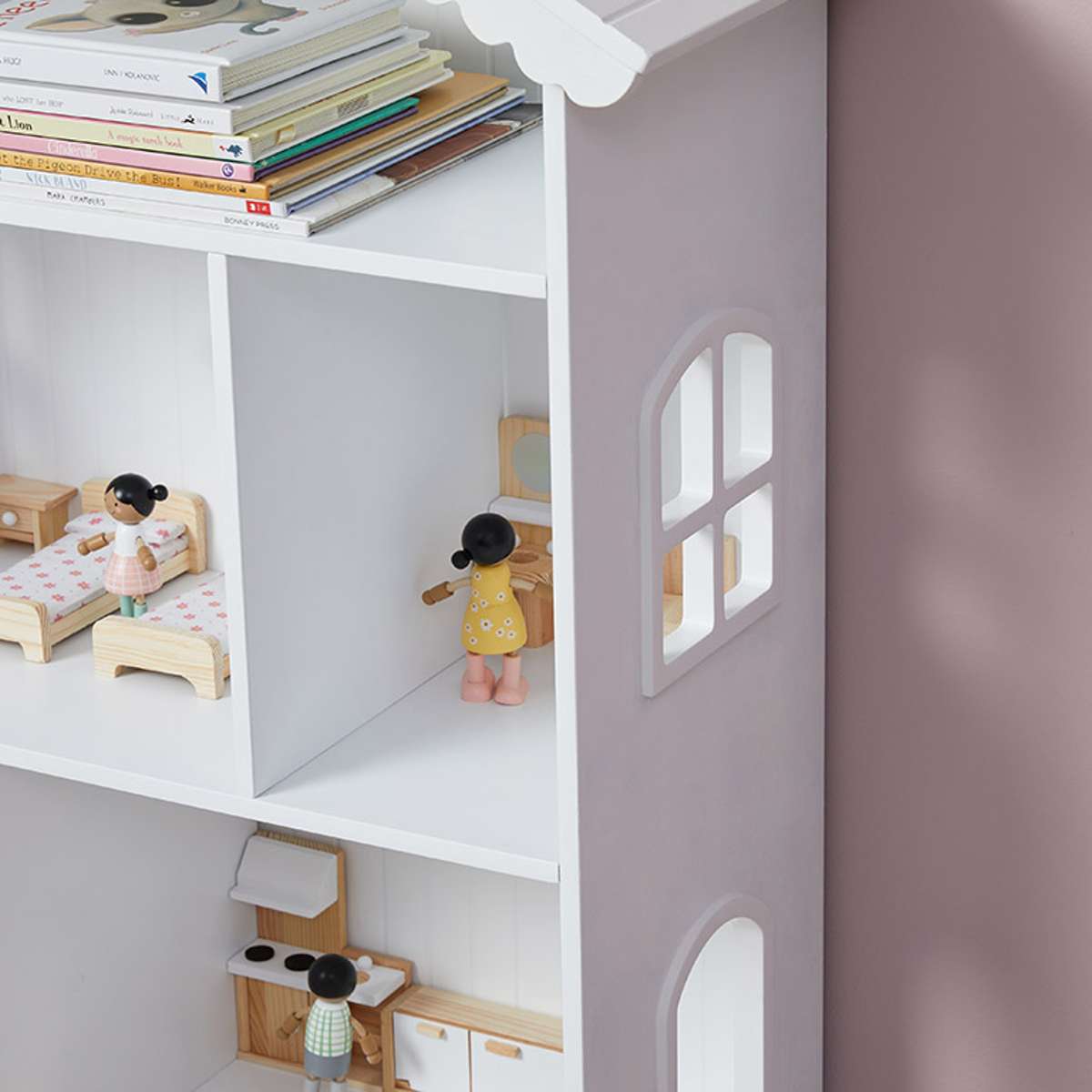 Scalloped Dollhouse Bookshelf - Mocka New Zealand