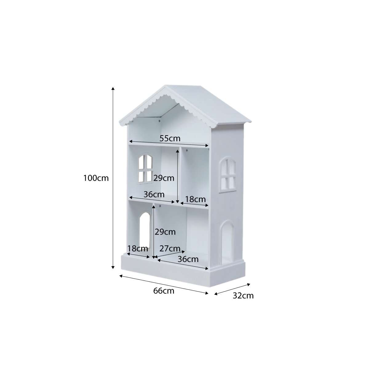 Scalloped Dollhouse Bookshelf - Mocka New Zealand