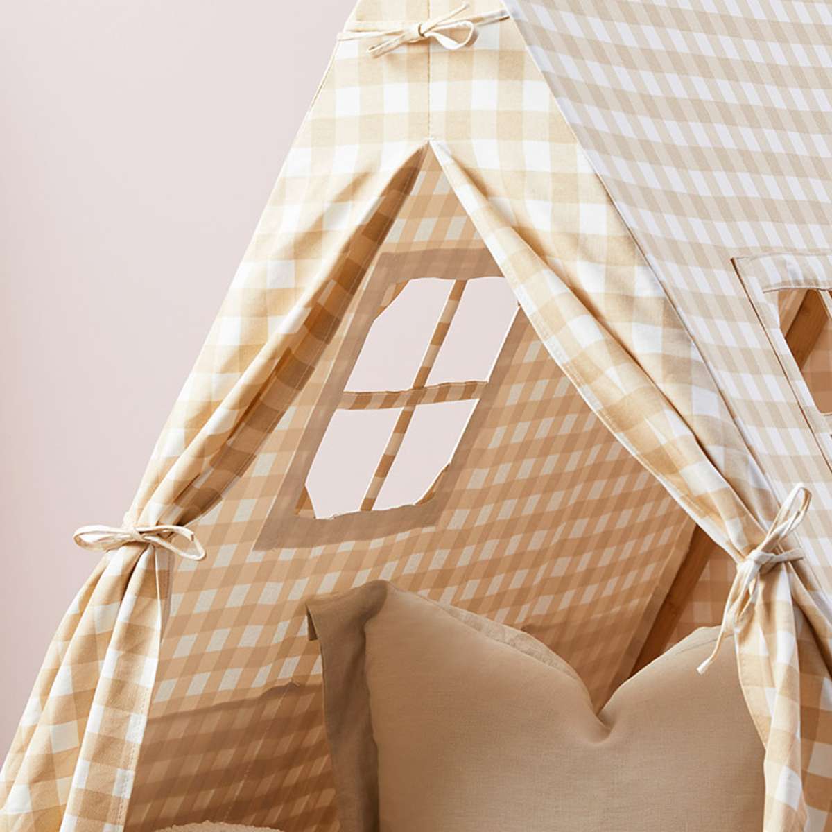 Minka House - Beige Gingham - Mocka New Zealand