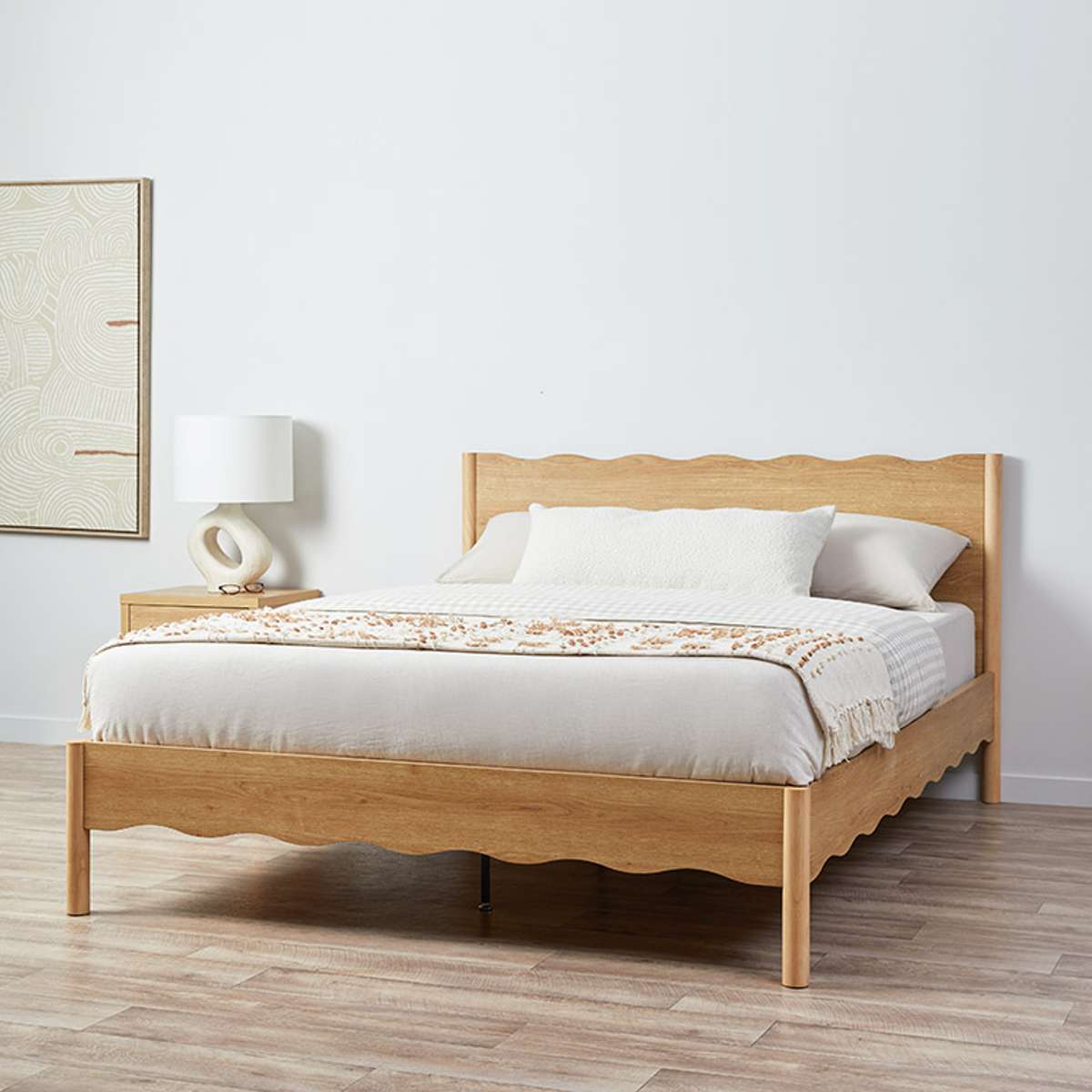 Malena Queen Bed - Natural - Mocka New Zealand