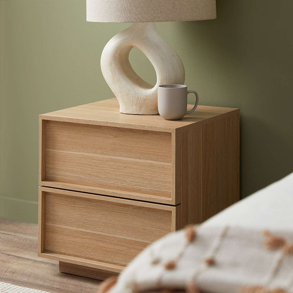 Osaka Bedside Table - Natural - Mocka New Zealand