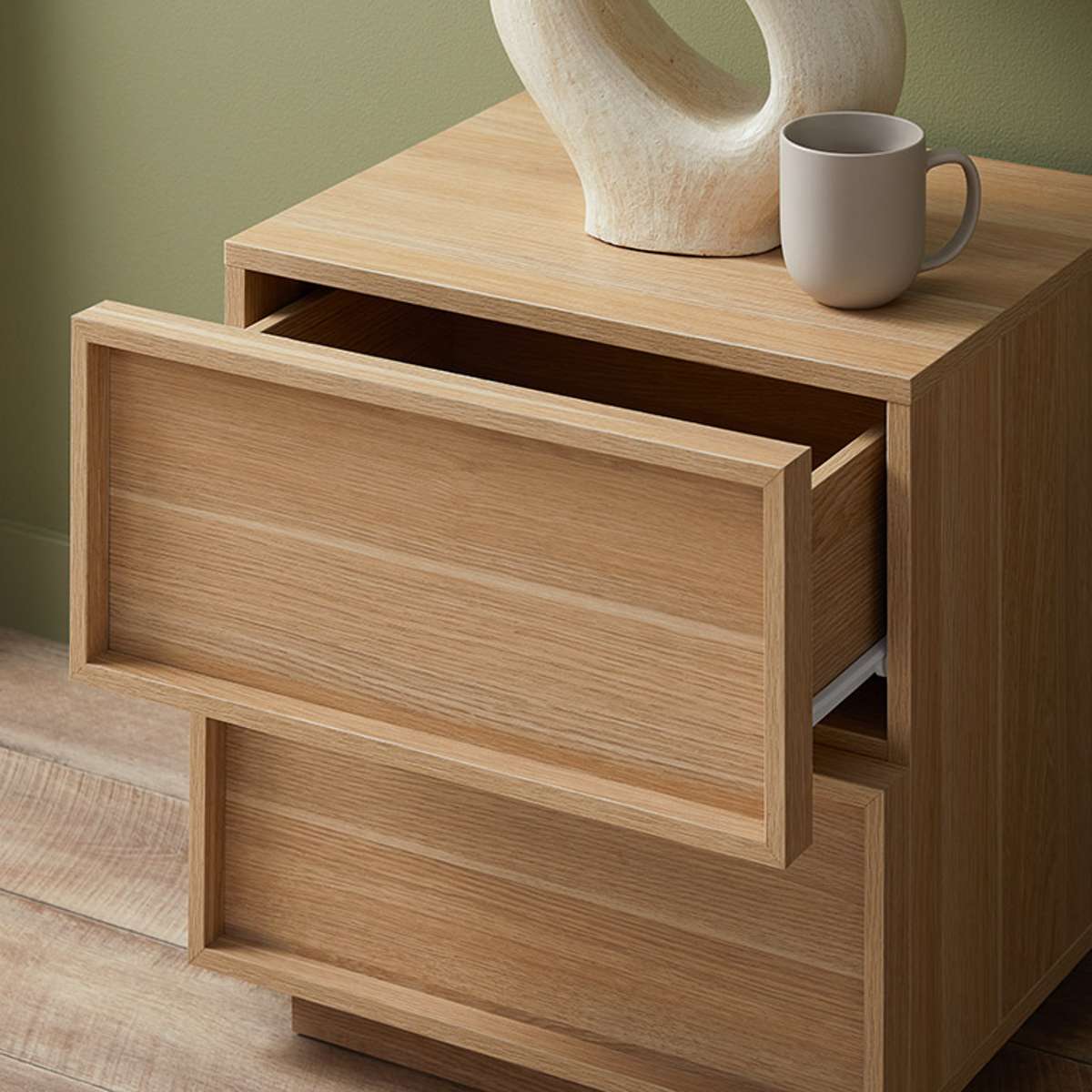 Osaka Bedside Table - Natural - Mocka New Zealand