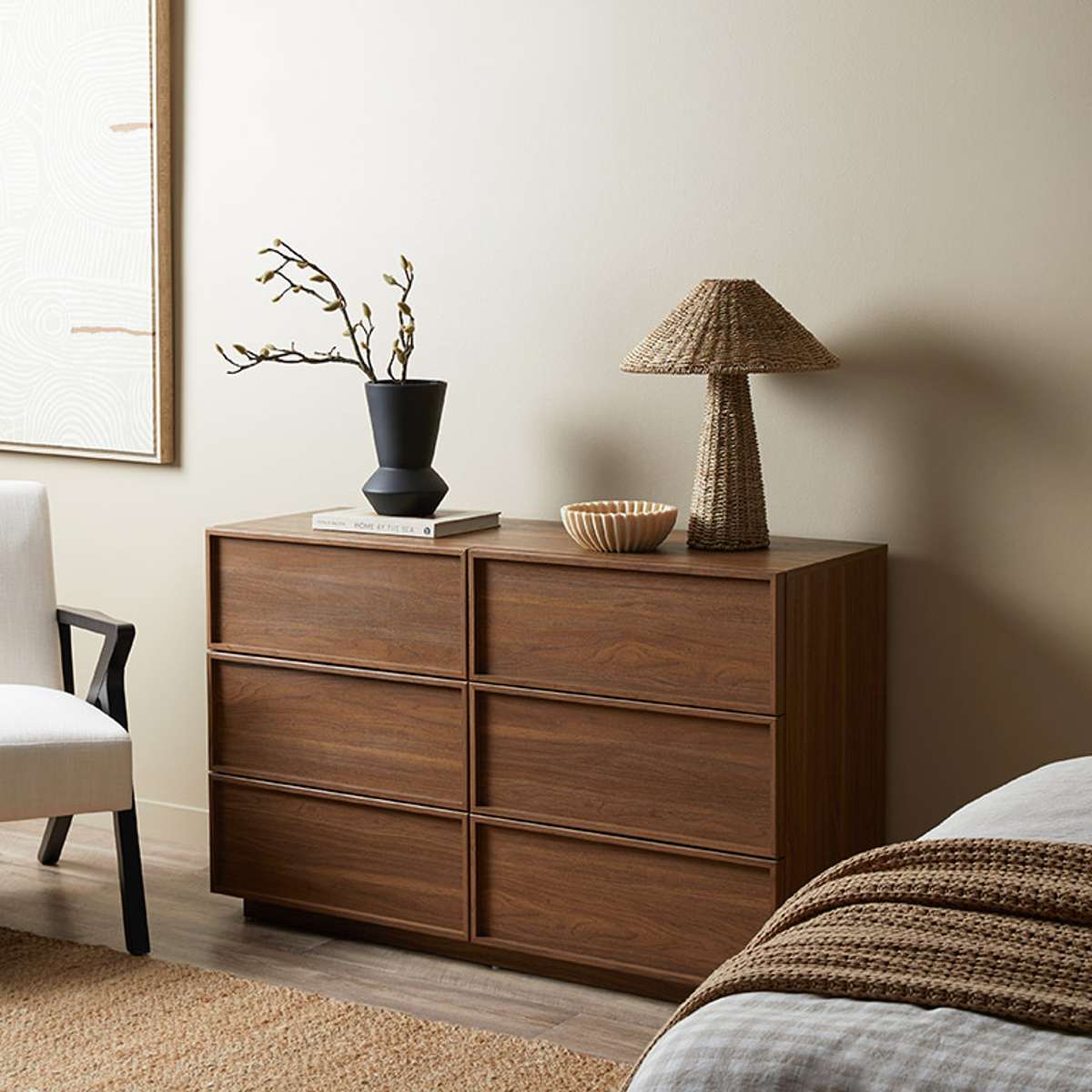 Osaka Six Drawer - Walnut - Mocka New Zealand