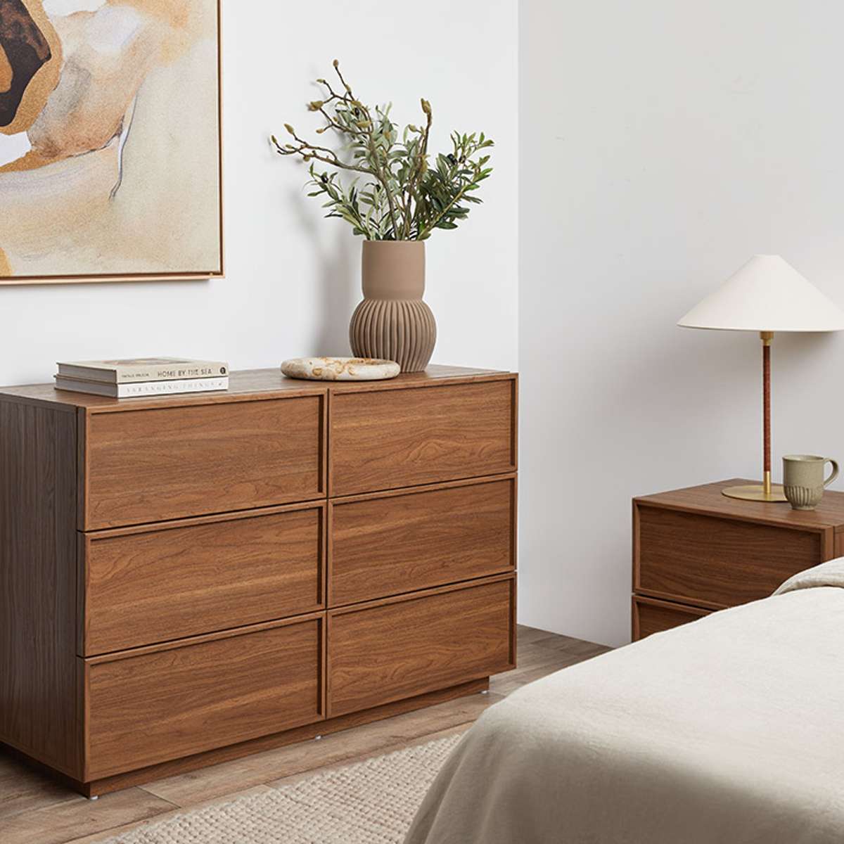 Osaka Six Drawer - Walnut - Mocka New Zealand