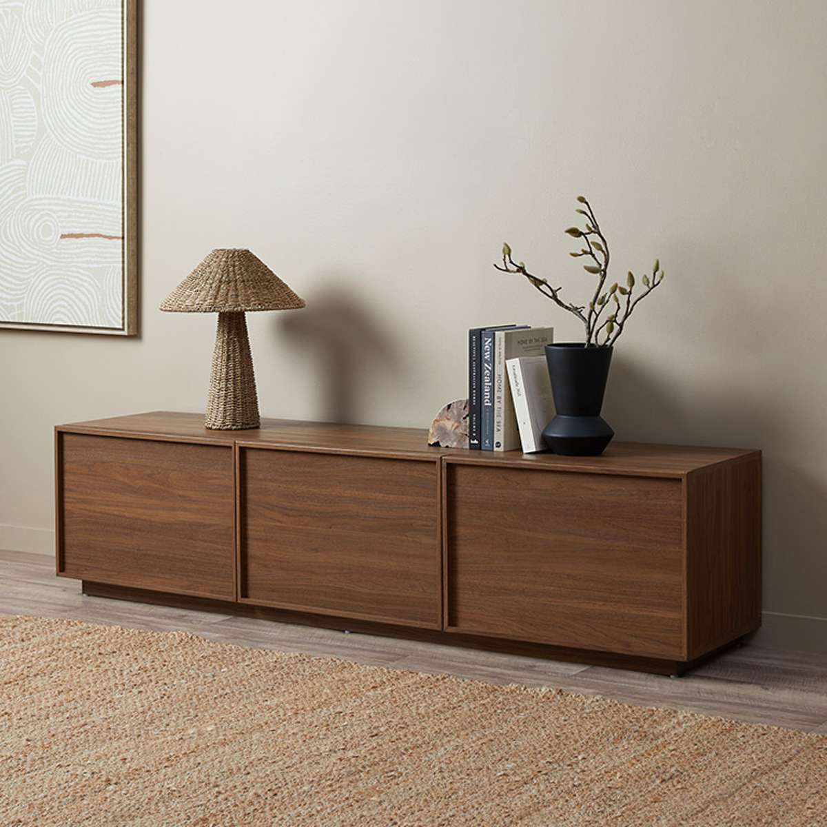 Osaka Entertainment Unit - Walnut - Mocka New Zealand