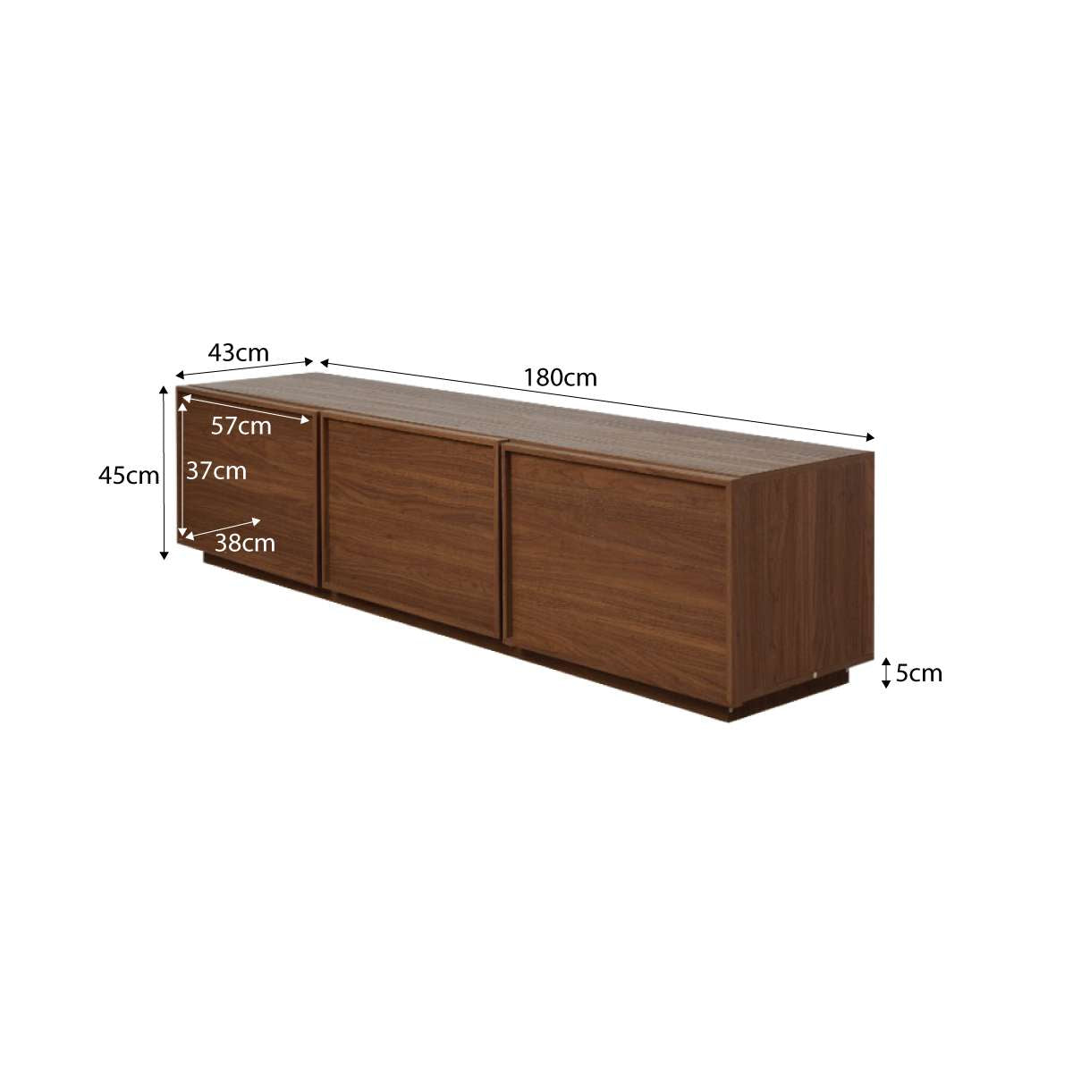 Osaka Entertainment Unit - Walnut - Mocka New Zealand