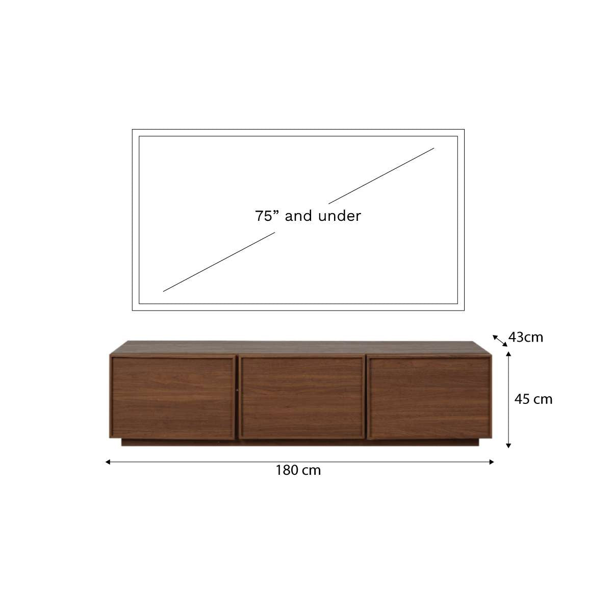 Osaka Entertainment Unit - Walnut - Mocka New Zealand