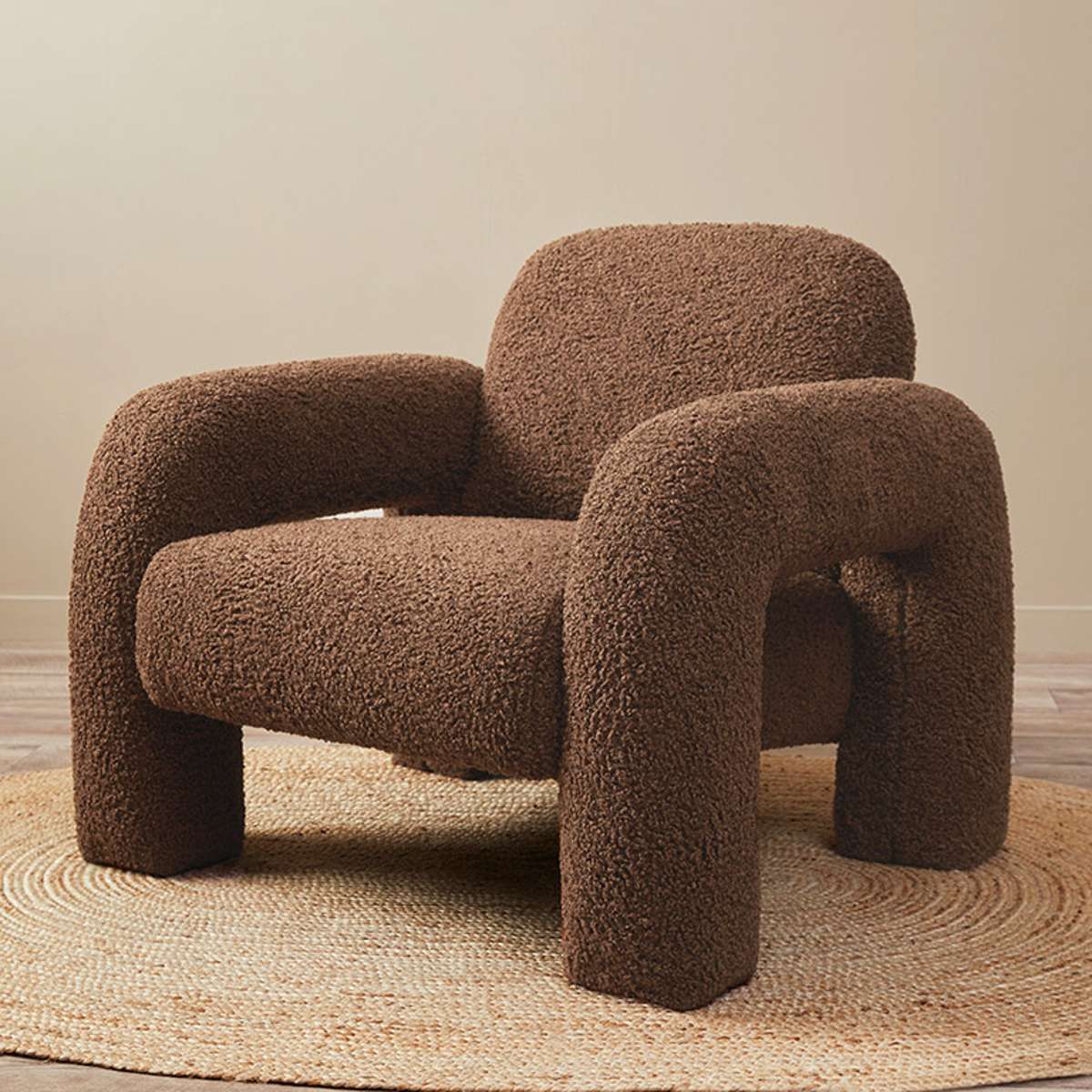 Felix Sherpa Occasional Chair - Chocolate - Mocka New Zealand