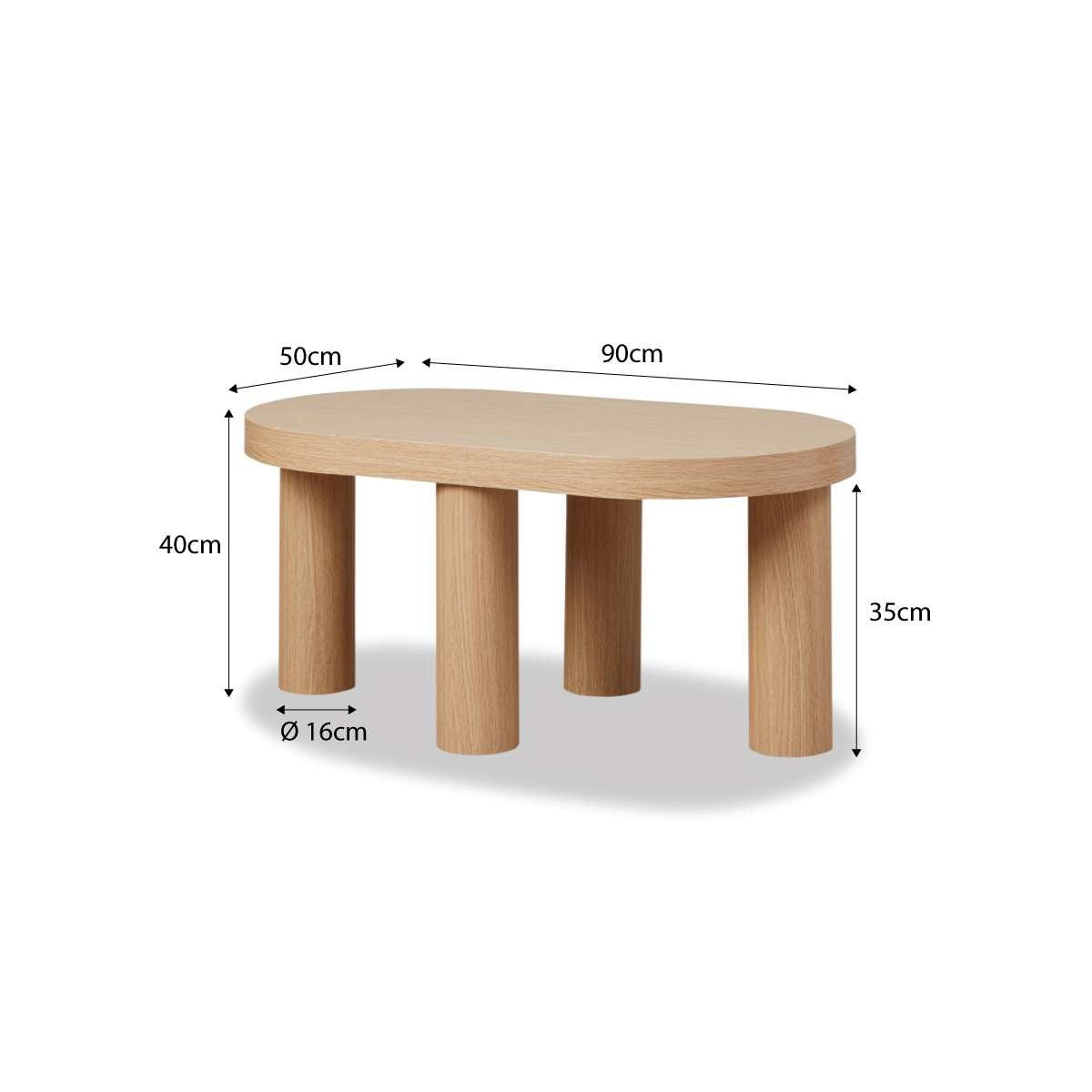 Millie Oval Coffee Table - Mocka New Zealand