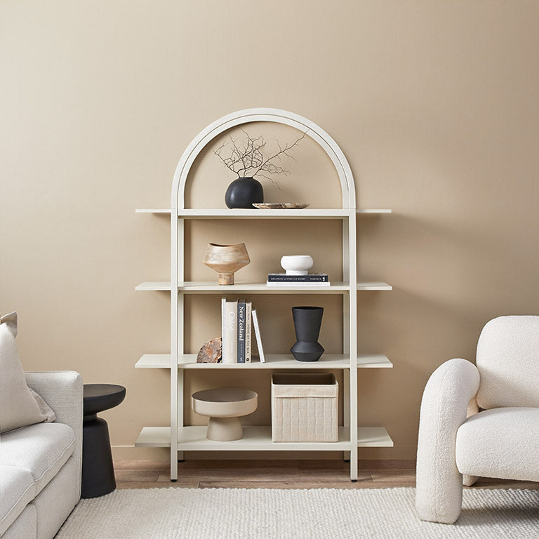 Alfie Arched Shelves - Beige - Mocka New Zealand