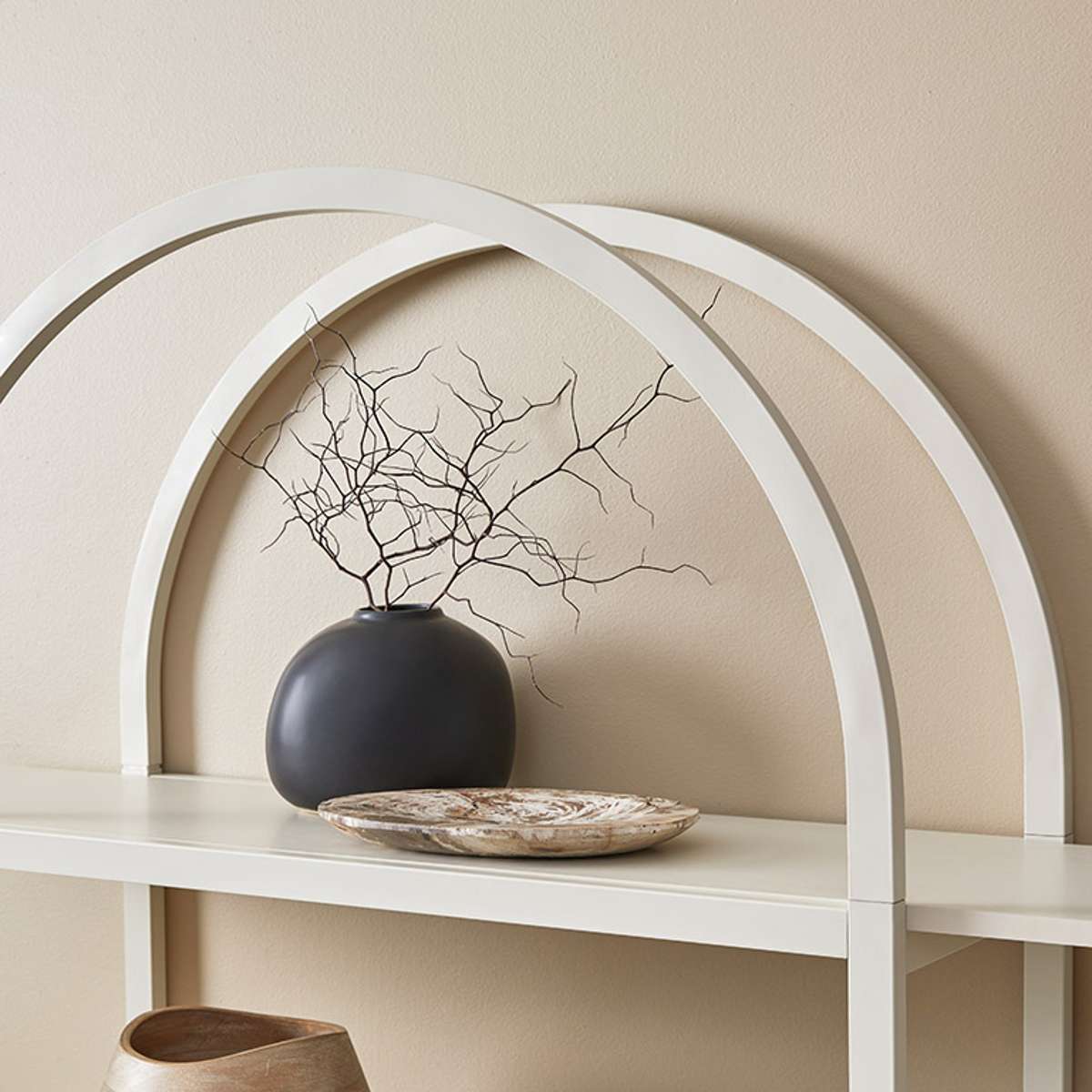 Alfie Arched Shelves - Beige - Mocka New Zealand