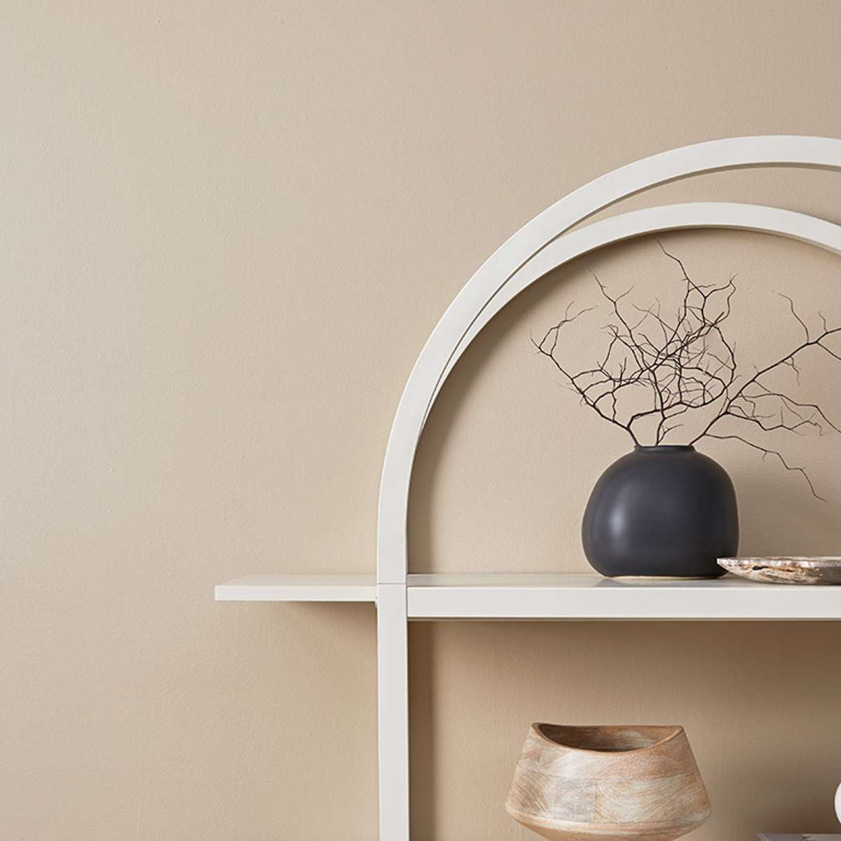 Alfie Arched Shelves - Beige - Mocka New Zealand