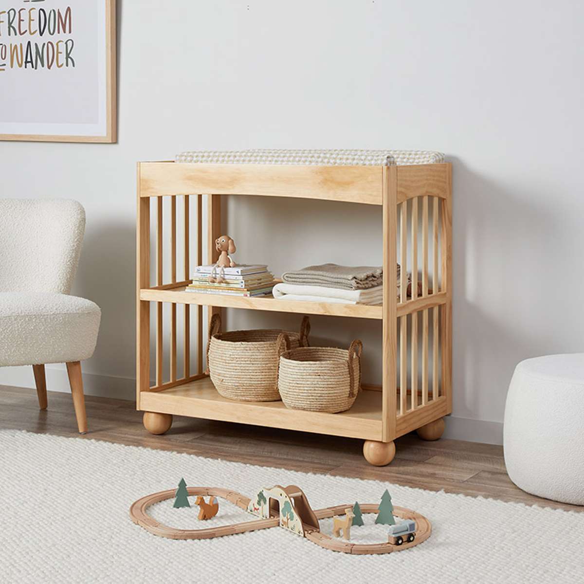 Blake Natural Four Piece Nursery Furniture Set - Mocka New Zealand