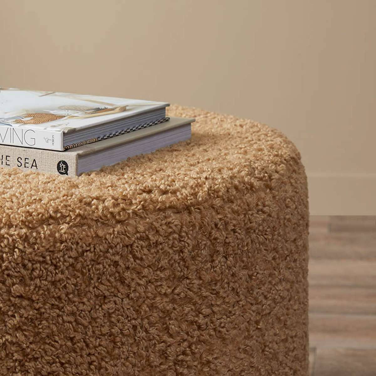 Wren Sherpa Ottoman - Beige - Mocka New Zealand