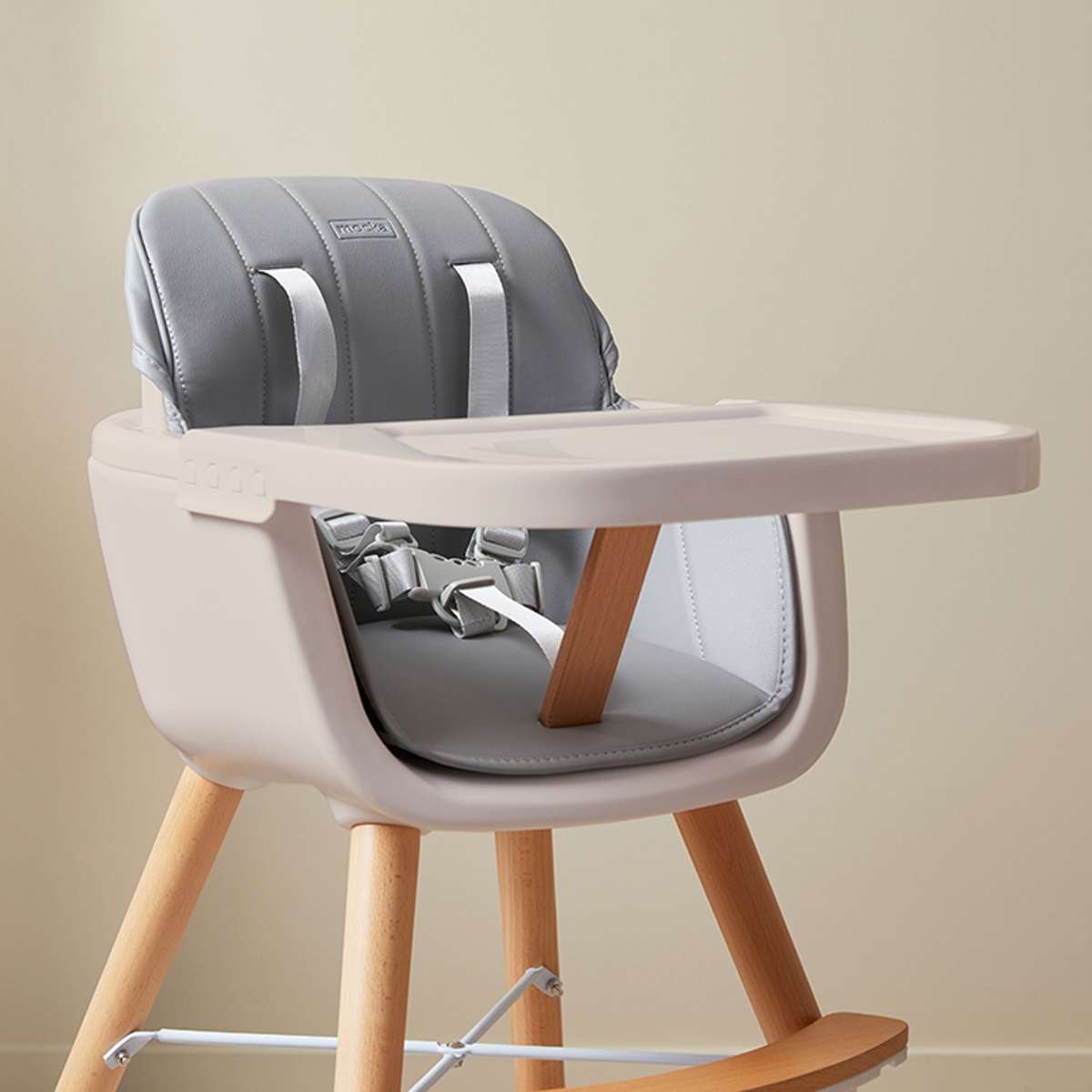 Jenson Natural Highchair - Grey - Mocka New Zealand