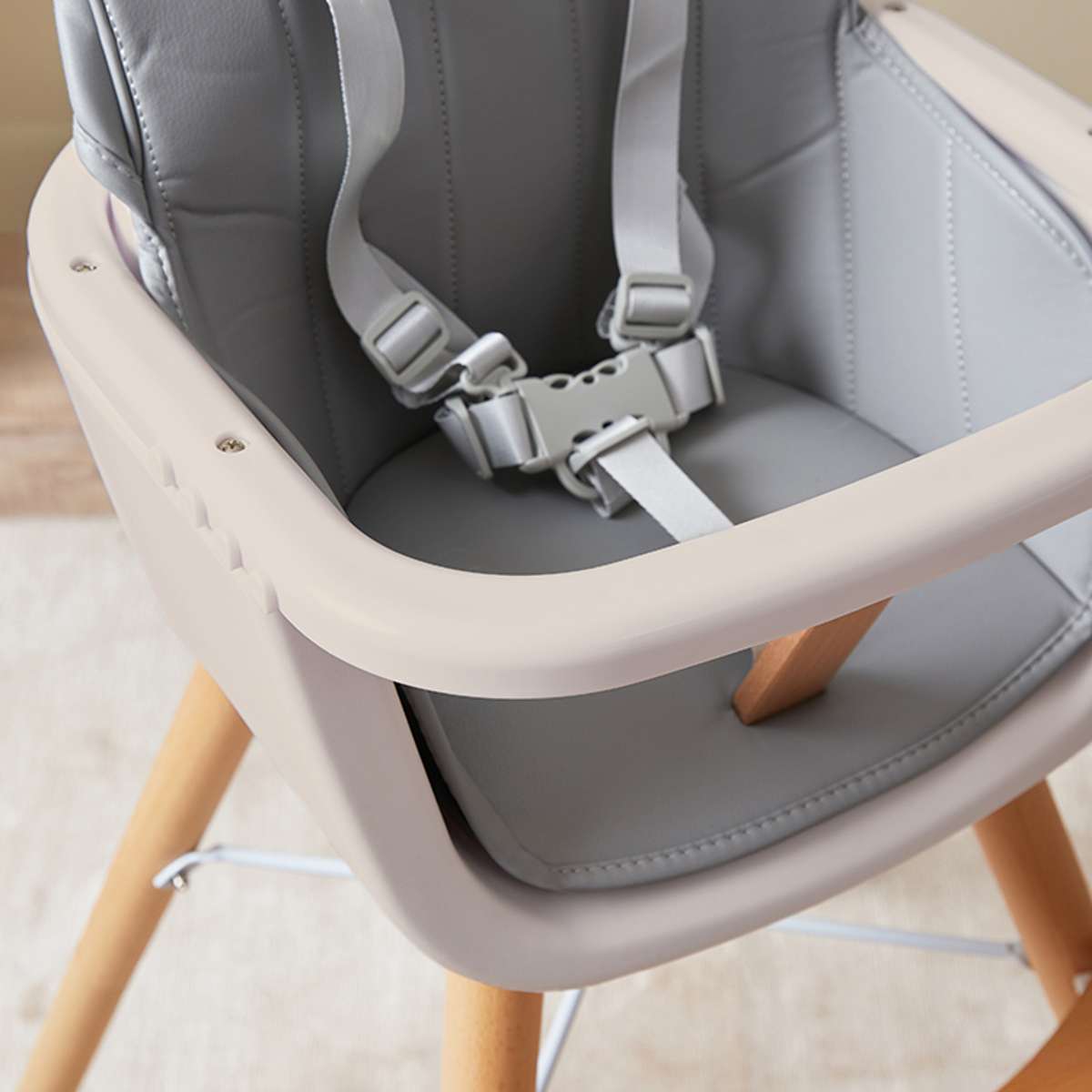 Jenson Natural Highchair - Grey - Mocka New Zealand