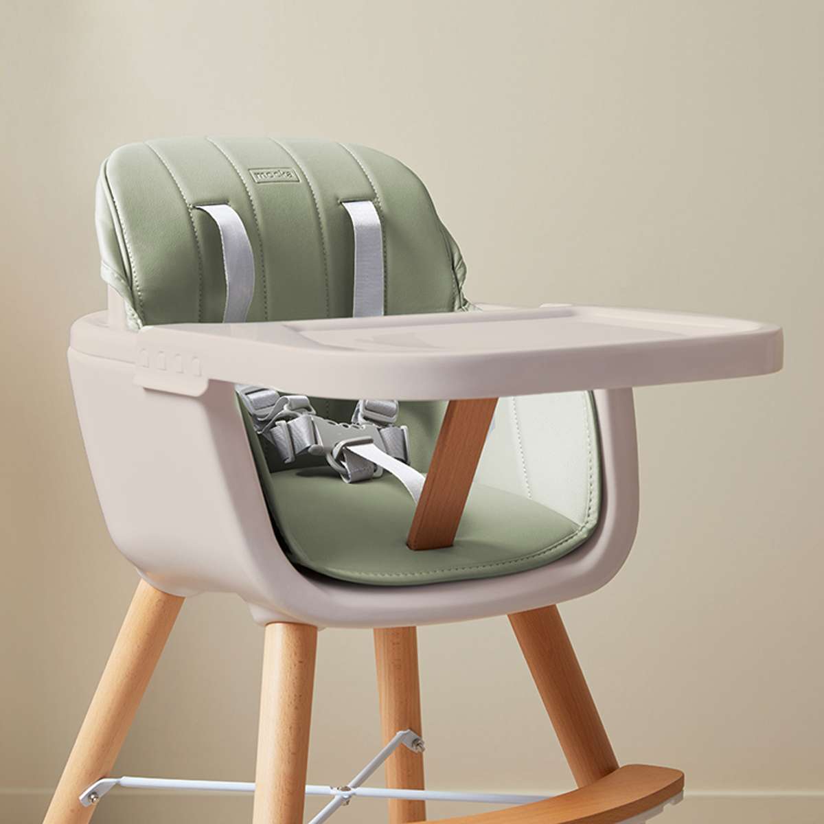 Jenson Natural Highchair - Sage Green - Mocka New Zealand