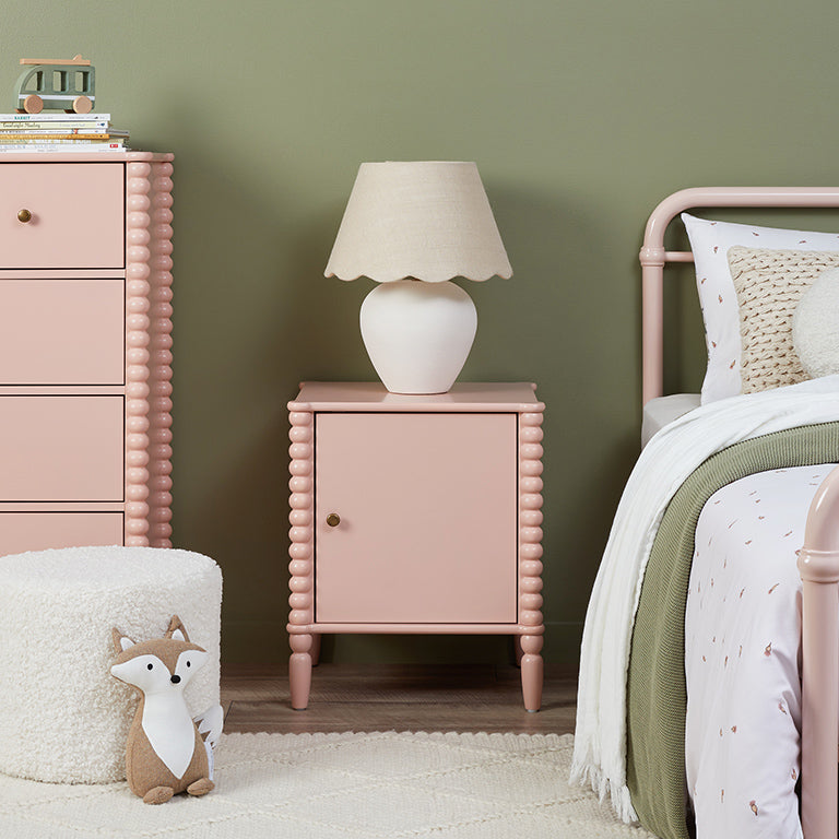 Betti Bobbin Bedside Table - Pink - Mocka New Zealand