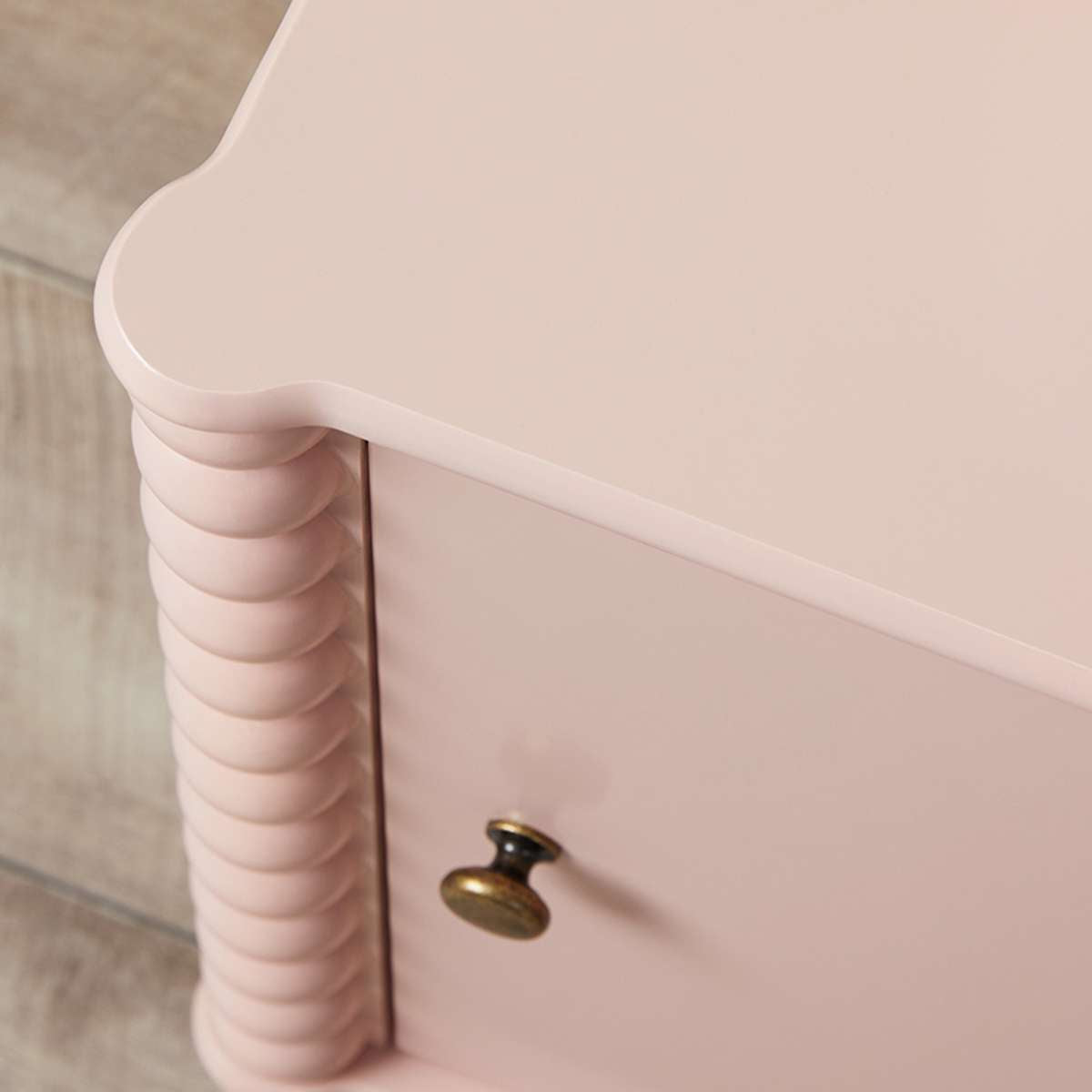 Betti Bobbin Bedside Table - Pink - Mocka New Zealand