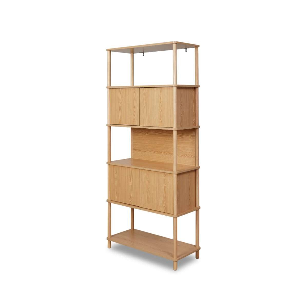 Eden Tall Shelf With Storage - Natural - Mocka New Zealand