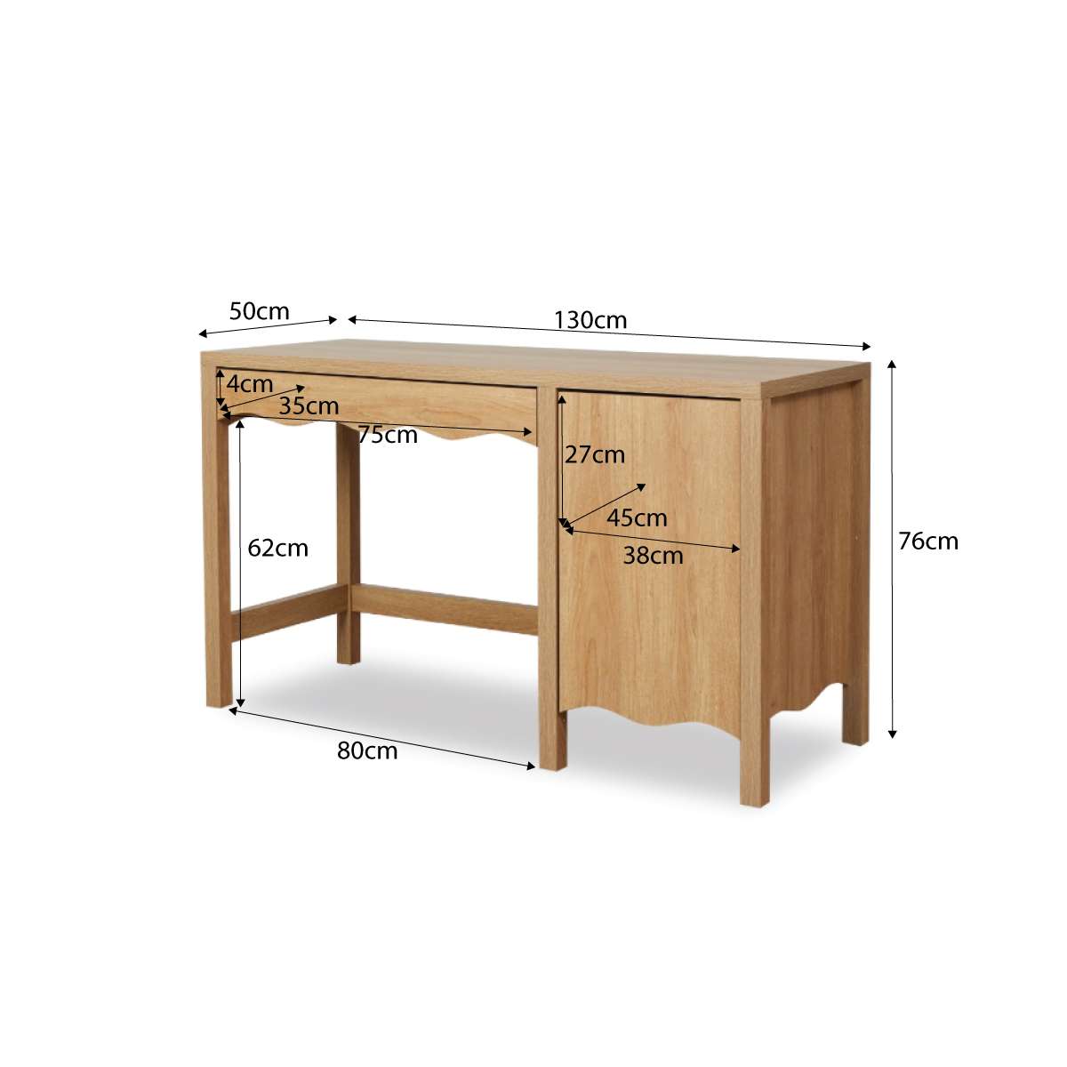 Malena Desk - Natural - Mocka New Zealand